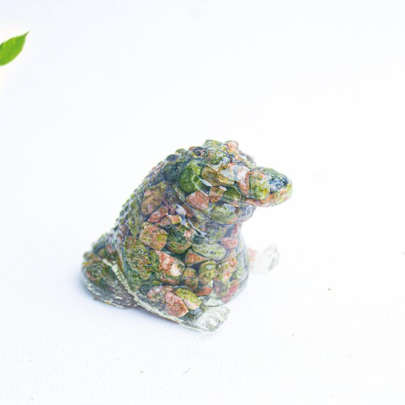 Crystal Resin Miniature Office Decor With Obsidian And Rose Quartz For Home And Desk Display