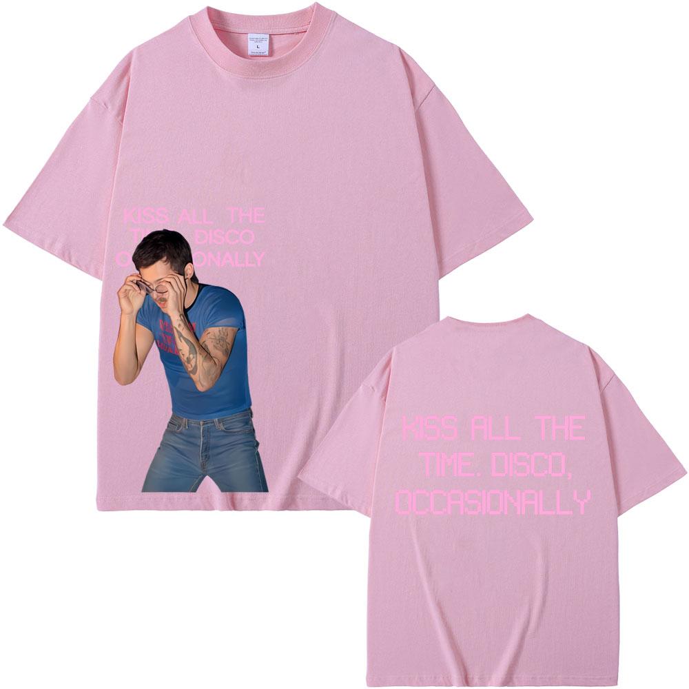 Kuss Die Ganze Zeit Disco Gelegentlich Album Gleicher Stil Druck T-Shirt Herren Mode Popmusik T-Shirt Männlich Baumwolle Übergroße T-Shirts
