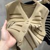 Koreanischen Stil V-ausschnitt Gestreifte Gestrickte Weste Mode Taste Ärmellose Weste Strickjacke Herbst Winter Einreiher Schlank Tops 29055