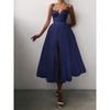 Frühling Sommer Neues Europäisches Amerikanisches Stil Damen Einfarbiges Netzarmband Kleid