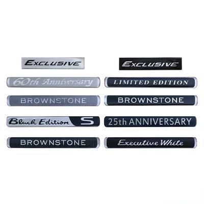 Car Sticker Executive Black White Emblem 60th Anniversary Badge Decal for Tundra Corolla Prado Brownstone Limited Edition