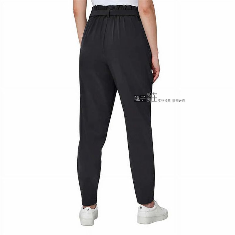 Export USA M Autumn Clothing Plus Size Women's Elastic High-Waist Quick-Drying Skinny Pants Women's Pants Women's Tie-Front Pant