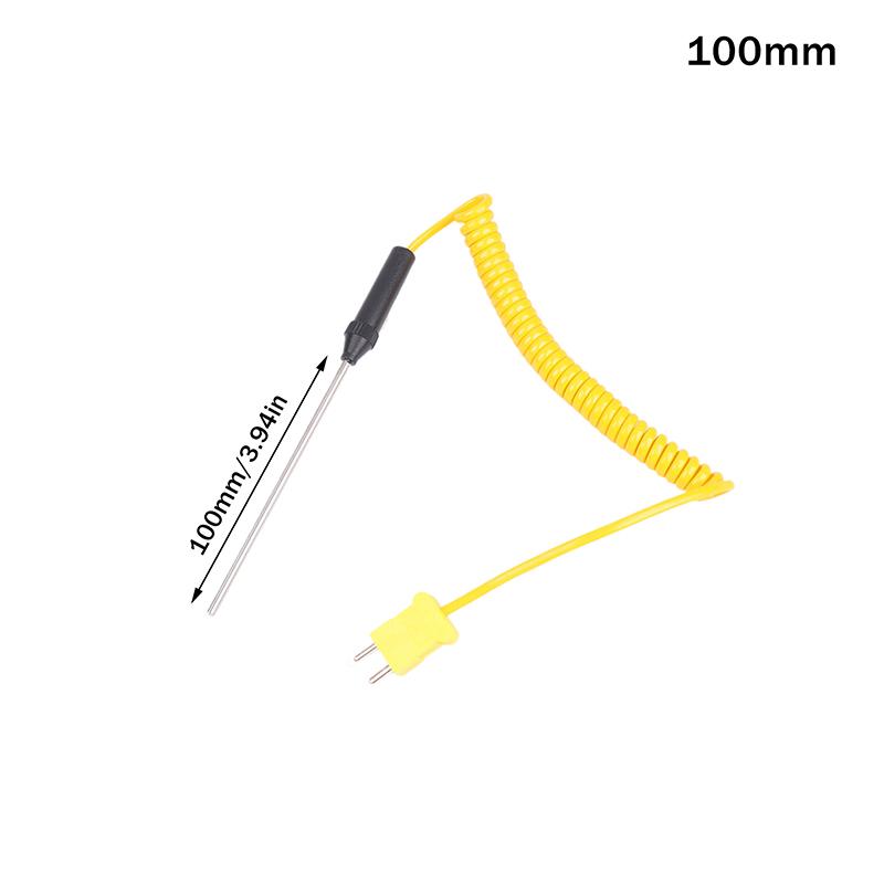 

-50C До 1200C Датчик термопары K-типа Штекер 100/150/200/300/500 мм Зонд Датчик с проводом Кабелем Регулятор температуры