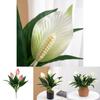 Silk Plant Spathiphyllum Artificial Flower Decor For Home Office Gift
