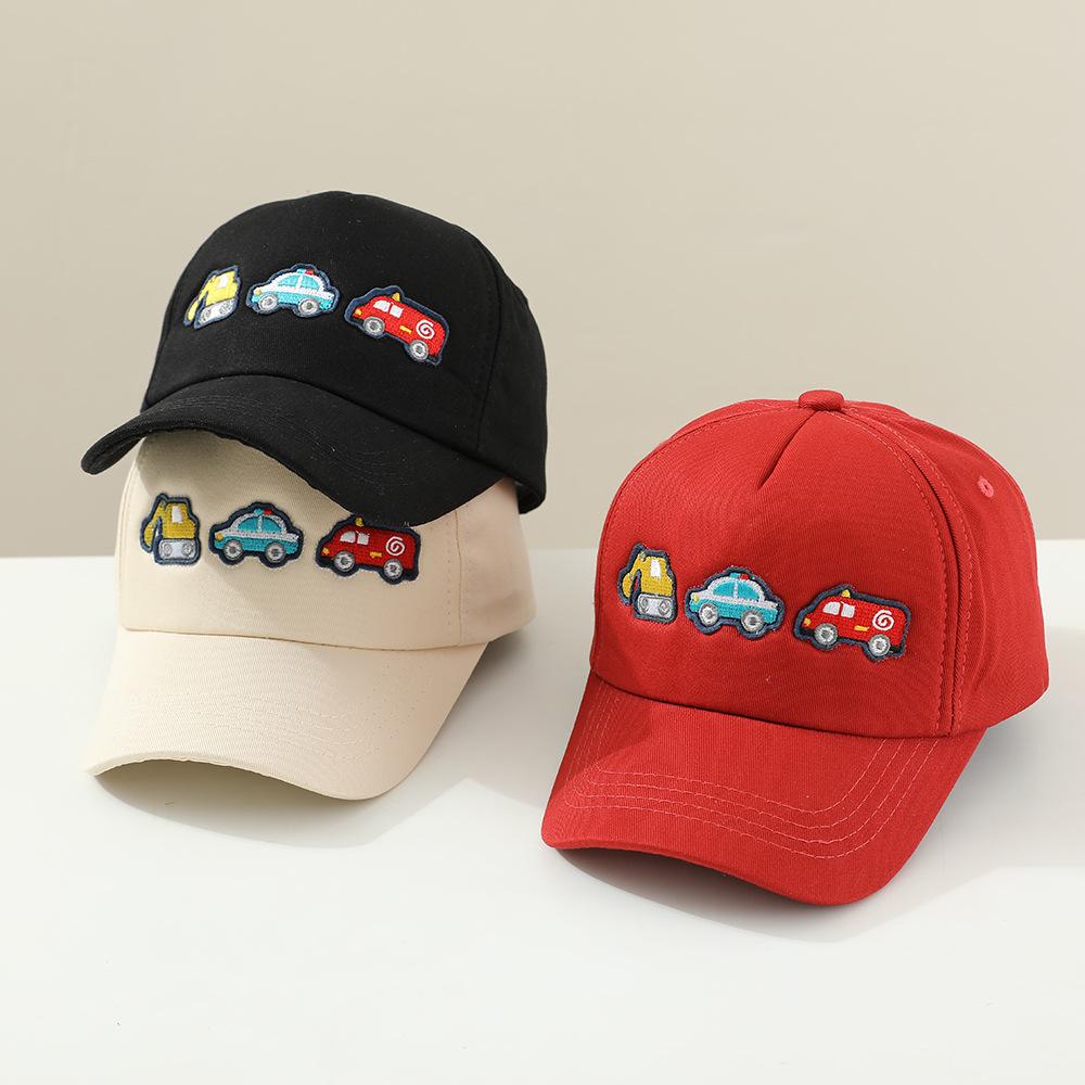 Freedom Outdoors Women's Three Little Cars Children's Baseball Cap Boys And Girls Embroidered Baseball Cap Spring And Autumn New Cartoon Children's Hat 52-54Cm