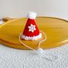 Knitted Yarn Christmas Pet Hat Soft Pompon Yarn Kitten Headwear  Winter Gathering
