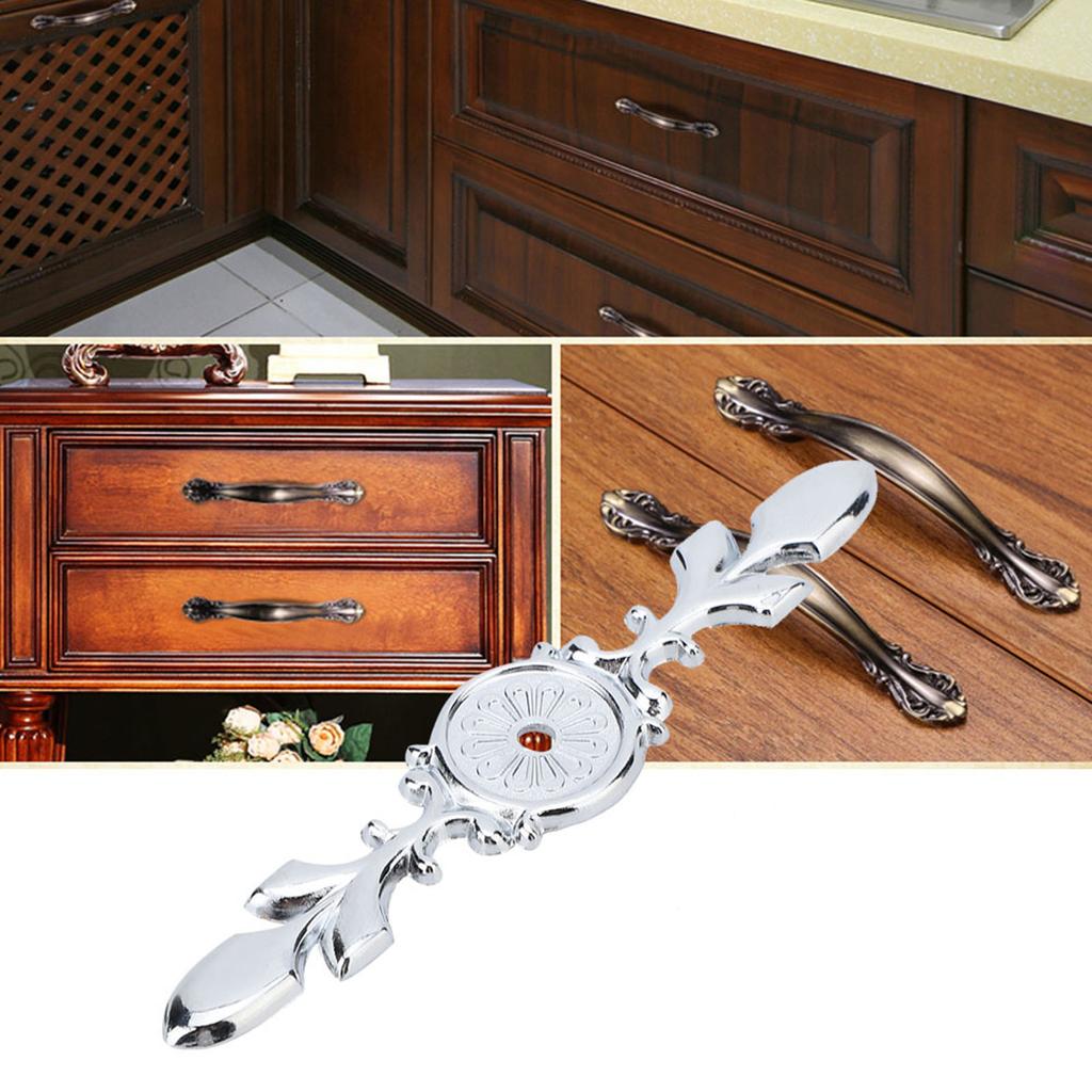 10 Stück Zinklegierung Schrankgriff Rückplatte Retro Stil Einloch Türgriff Rückplatten(#3)