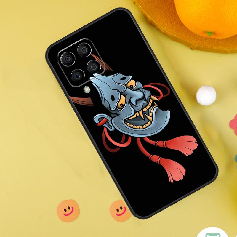 Japanese Hannya Oni Mask For Samsung Galaxy M54 M34 M14 M12 M32 M52 M53 M33 M13 M20 M21 M51 M15 M55 M31s M30s Case