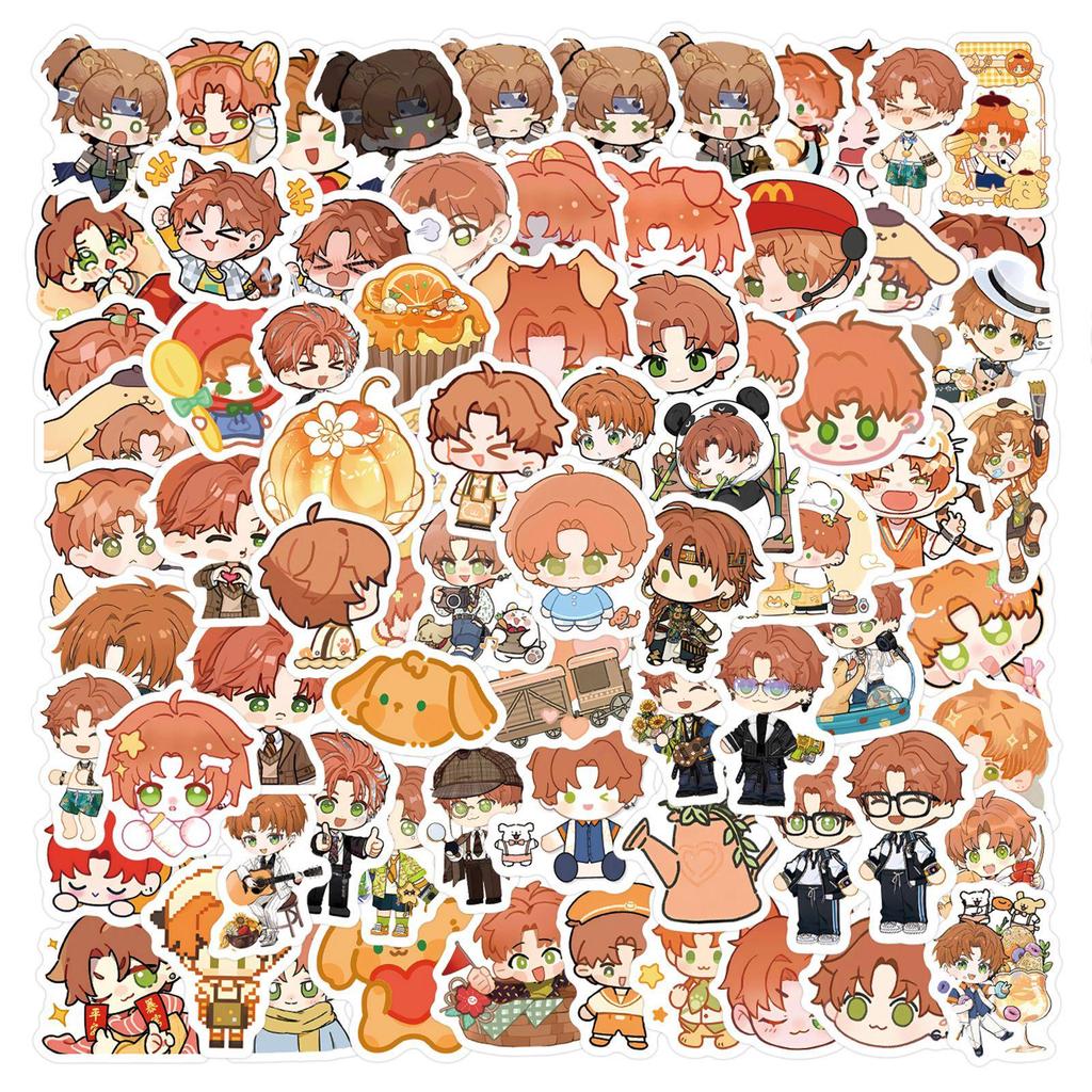 100 Light & Night Love Q Version Xia Mingxing Stickers for Journals, DIY Stationery, Phones, and Notebooks
