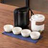 Hand-painted distant mountain travel Guochao Kuaike cup, one pot of four cups, light luxury business travel tea set, high-end souvenir