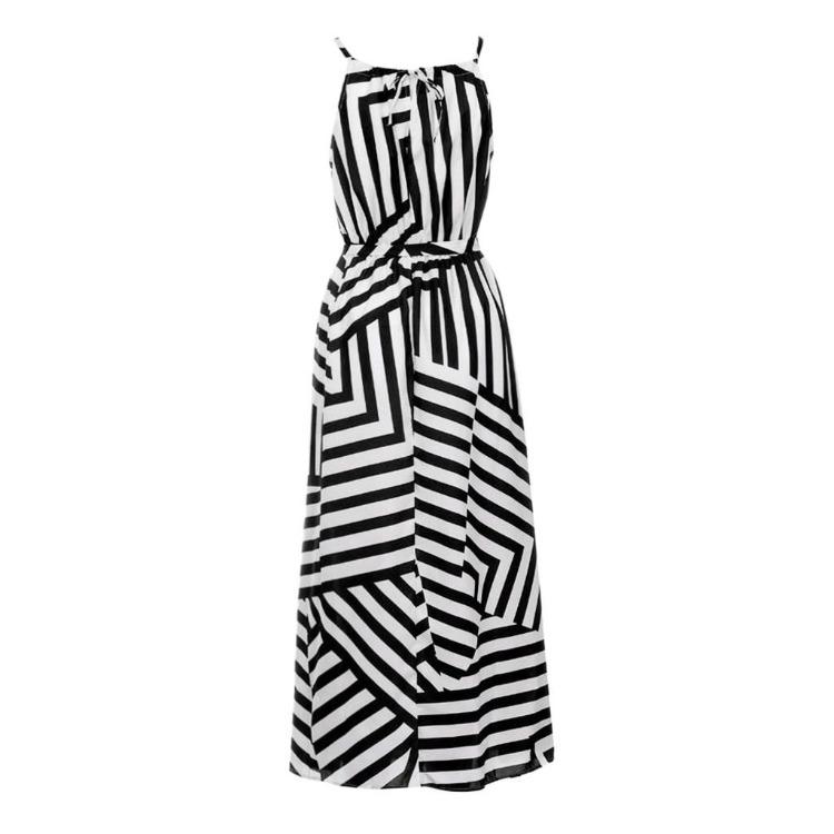 Abito Estivo Sexy da Spiaggia Donna Boho Maxi Lungo da Sera Festa Vestito Estivo