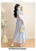 2026 Summer Korean Style Puff Sleeve Knee-Length Maternity Dress