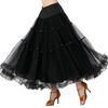Ballroom Dance Skirt Adults Layered Dress Flamenco Waltz Dancewear Clothing