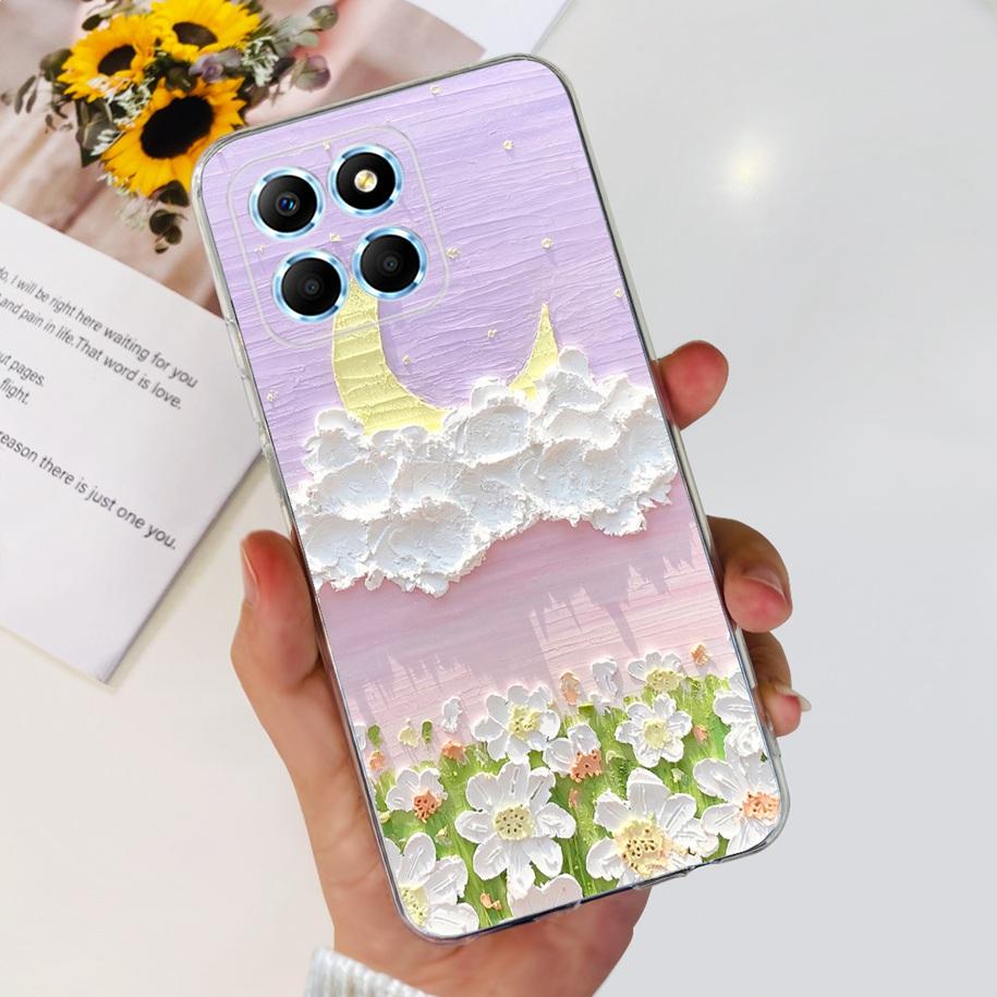 For Honor X6 5G Case VNE-LX1 VNE-LX2 VNE-LX3 Phone Cover Popular Flower Astronaut Soft Funda For Honor X8 TFY-LX1 HonorX8 Bumper