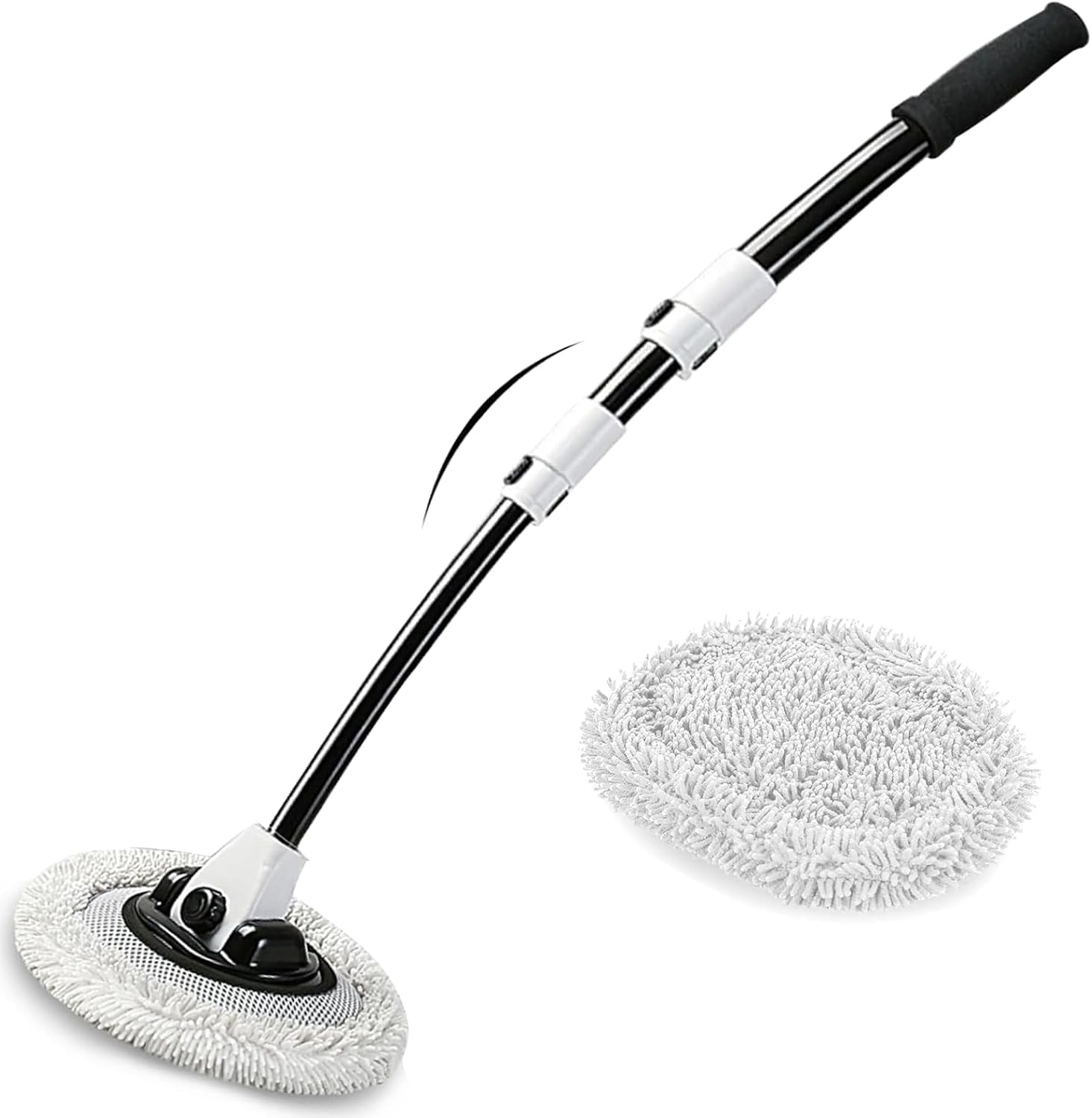 

Швабра для мытья автомобиля с телескопическим корпусом для мытья автомобиля, мягкая большая швабра для мытья автомобиля, инструмент для мытья автомобиля внутри и снаружи, удаление пыли, автомобиль