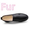 Outdoor Mens Slip On Shoes Men Winter Plush Snow Flats Genuine Leather Men Classic Loafers Male Comfortable Slip-On Shoe