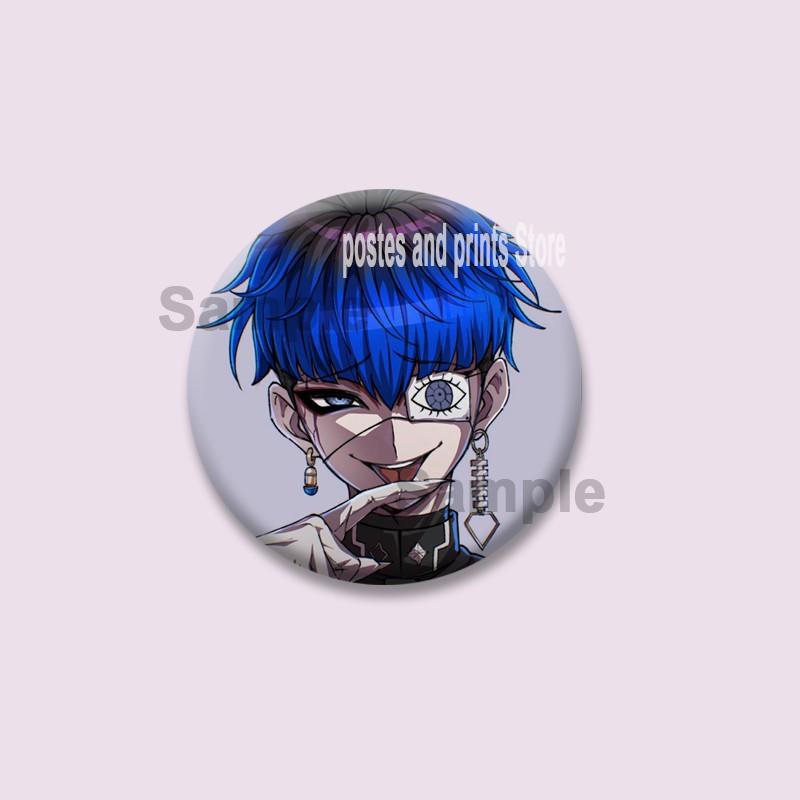 Anime Game Series The Hundred Line Last Defense Academy Badge Cartoon Round Brooch Pins on Backpack Hat Accessories Jewelry Gift