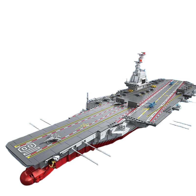 3126PCS Military 003 Aircraft Carrier Building Blocks Sets Navy Battleship Warship Assembly Brick Model Kit Adults DIY Gift