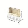 Wall-Mounted Tea Bag Shelf , Multi-Function Dustproof Cup , Capsule Organizer with Flip,Top Lid, Contemporary White Plastic Storage Rack for Office