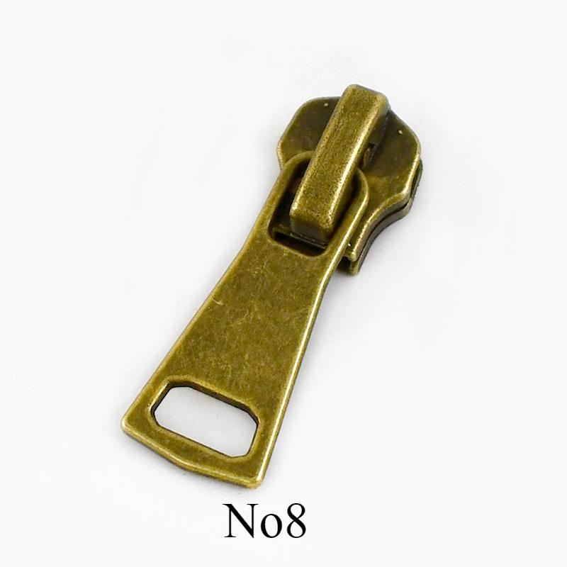 Meetee 5/10Pcs 3# 5# 8# Metal Zipper Puller Sewing Zippers Slider for Clothes Bag Pocket Zips Repair DIY Hardware Accessories