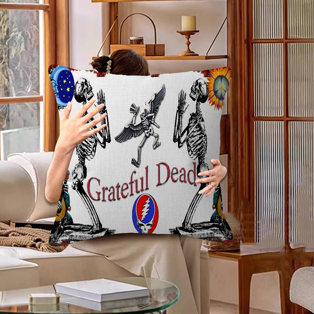 Rock Band G-Grateful-Dead Music Pillow Anime Pillow Sofa Bed Head Pillow Cover Cushion Cover 45X45 Cm Fashion