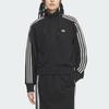 Adidas Originals Track Top Knit Balloon Zip Stand Collar Striped Loose Long Sleeve Jacket Women jackets KQ5488
