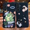 For Funda Cover Samsung A35 5G Case SM-A356E Couple Love Heart Flower Cat Painting Back Shell For Samsung Galaxy A35 5G Etui
