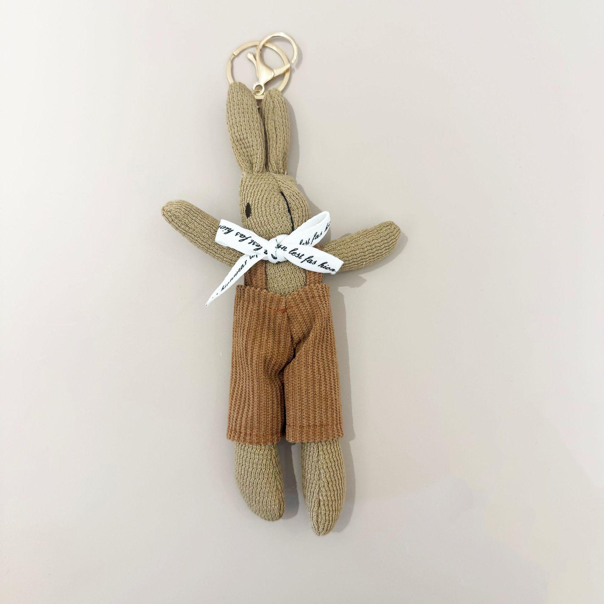Cute Cartoon Rabbit & Bear Figurines - Bag Charms & Decor