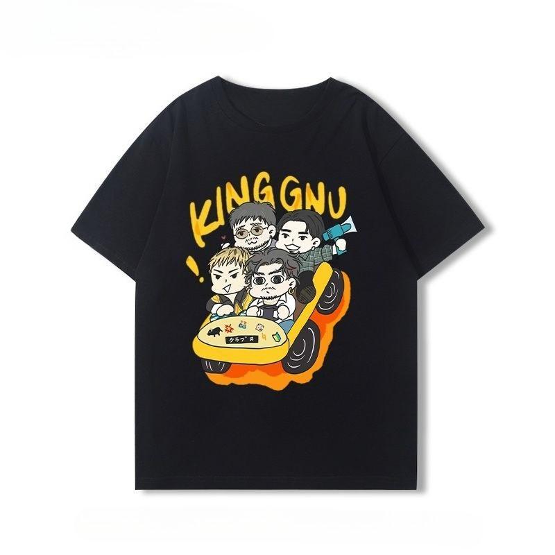 

Japanese Rock Band King Gnus Personalized Printed Tshirt for Men and Women Summer Pure Cotton High Street Loose Halfsleeved M