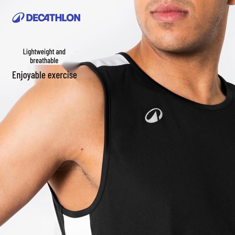 Decathlon Herren Atmungsaktive Schnelltrocknende Ärmellose Sportweste