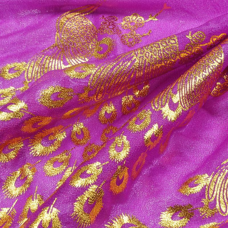 Autumn Silk Scarf: Candy Colors, Peacock Gold Stamping, Sunflower Design, Long Versatile Neck Wrap