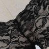Women Lace Panties Slim Design Elastic Soft Breathable Comfortable Women Lace Underwear Black L