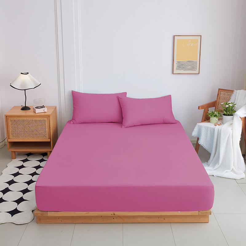Napínací prostěradlo s gumičkou Jednobarevný chránič matrace pro jednolůžkové, dvoulůžkové a king postele 100% bavlna