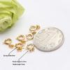 18k Gold-Filled Color-Preserving Eye Pin with Bail Spring Connector for DIY Jewelry