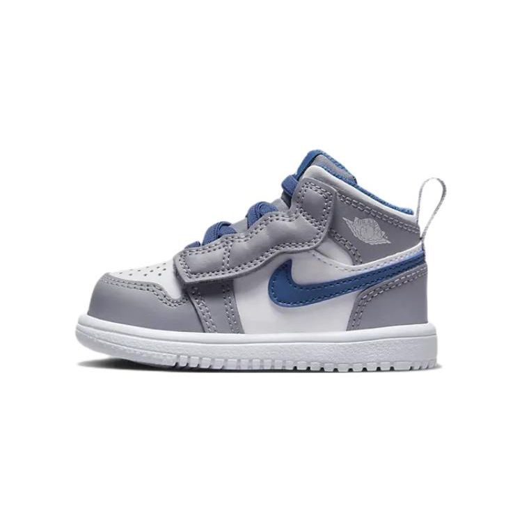 Jordan 1 Mid Alt Cement Grey True Blue (TD) Baby Sneakers White-True-Blue AR6352-014 22