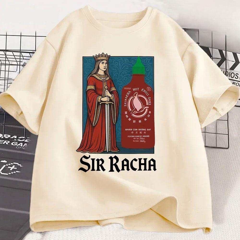 

Sir Racha Funny Meme Chili Sauce TShirt Humor Men Women Clothing Casual Cotton Short Sleeve TShirts Fashion Vintage T Shirts M