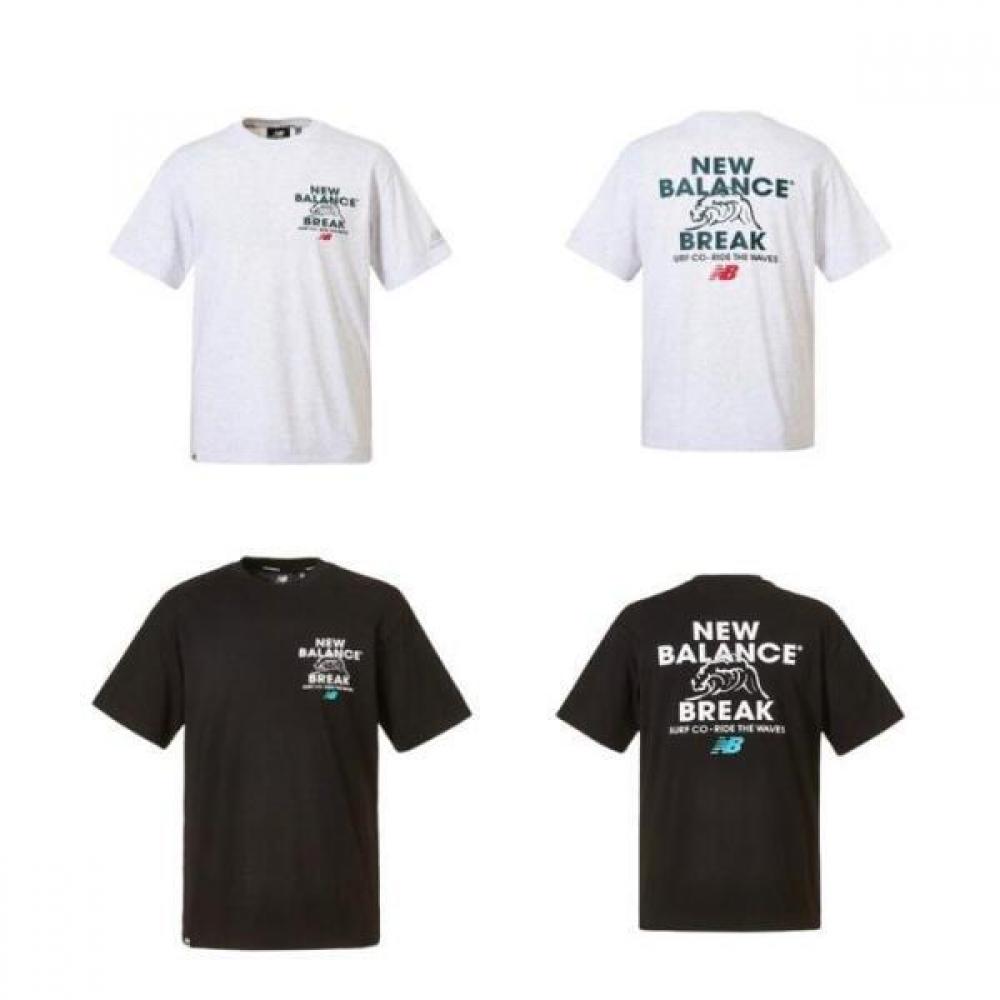 

Футболка New Balance Uni Summer Wave Graphic T Nbned22 Light gray／90 (S)