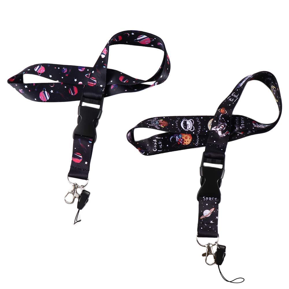 Ring Holder Outer Space Neck Straps Stars Pattern Hang Ropes Mobile Phone Strap Astronauts Lanyard