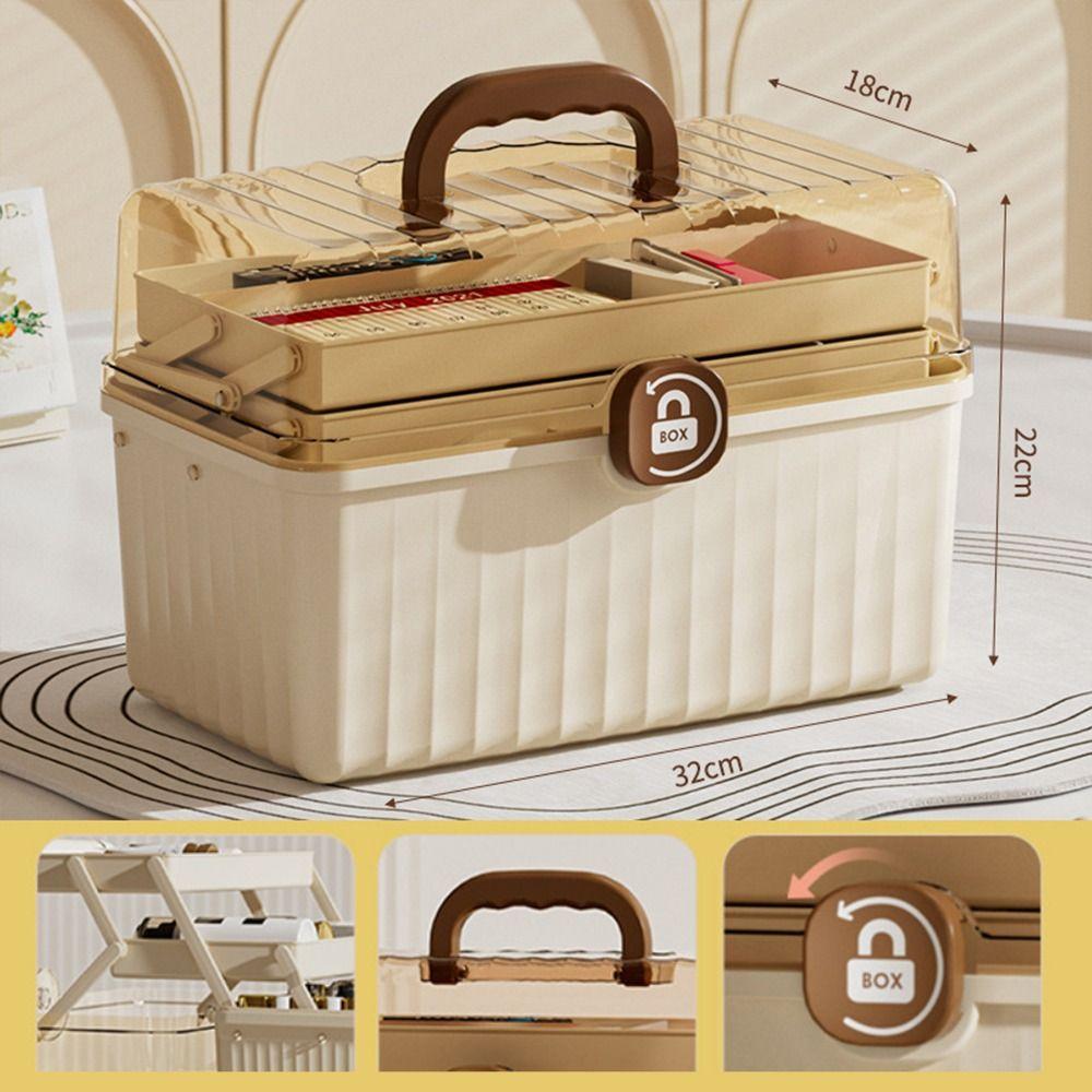 Large Capacity Medicine Box Multi-Layer Jewelry Nail Polish Organizer  Home