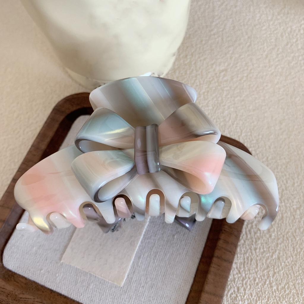 Sweet Bowknot Hair Claw Clips Large Hair Gripper Nonslip Elegant Hair Accessory for Women Lady Girls Thin Thick Hair