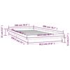 Solid Wood Bed with LED Lighting Wax Brown 100 X 200 Cm Pine