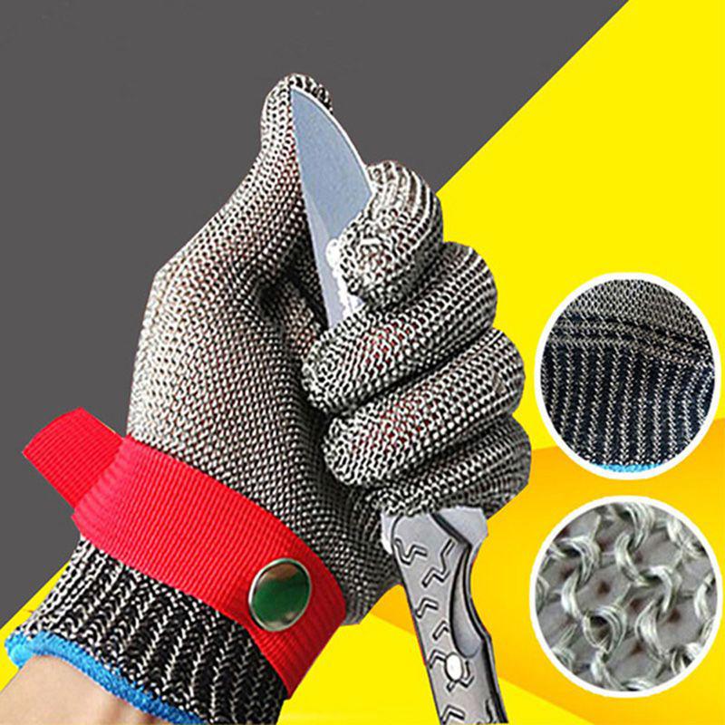

Cut-Resistant Stainless Steel Gloves for Food Processing and Inspection - Single Pack Medium M (Single glove) Common for men