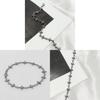 Titanium Steel Cross Bracelet For Couples Elegant Geometric Design Jewelry For Gift