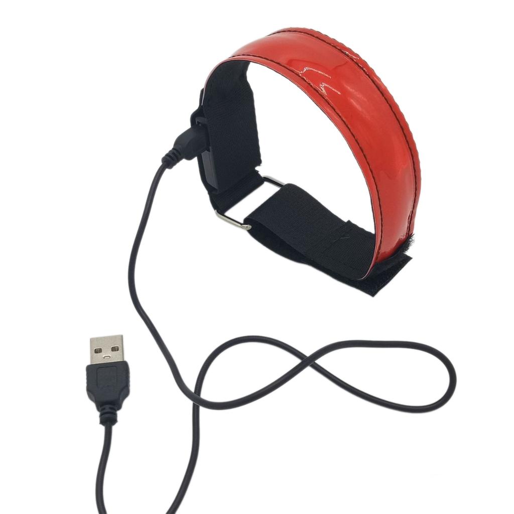 Led Luminous Arm Band Reflective Bracelet Running Safety 360° Visibility Lighting Glow-Band Rechargeable For Night Running Sport