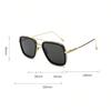 1pair Men's Metal Geometric Frame Pilot Style Retro Fashion Glasses