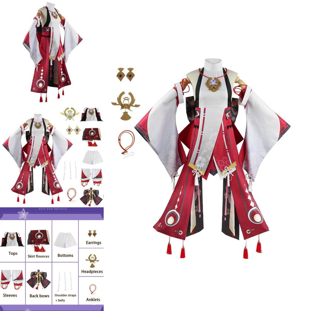 Yae Miko Guuji Yae Cosplay Costume Uniform Outfits For Halloween