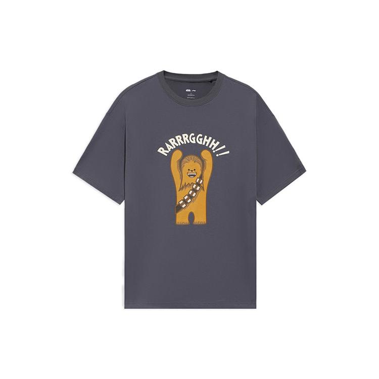 Li Ning Disney T Shirt Unisex Thunderstorm Gray AHSS875-1 M