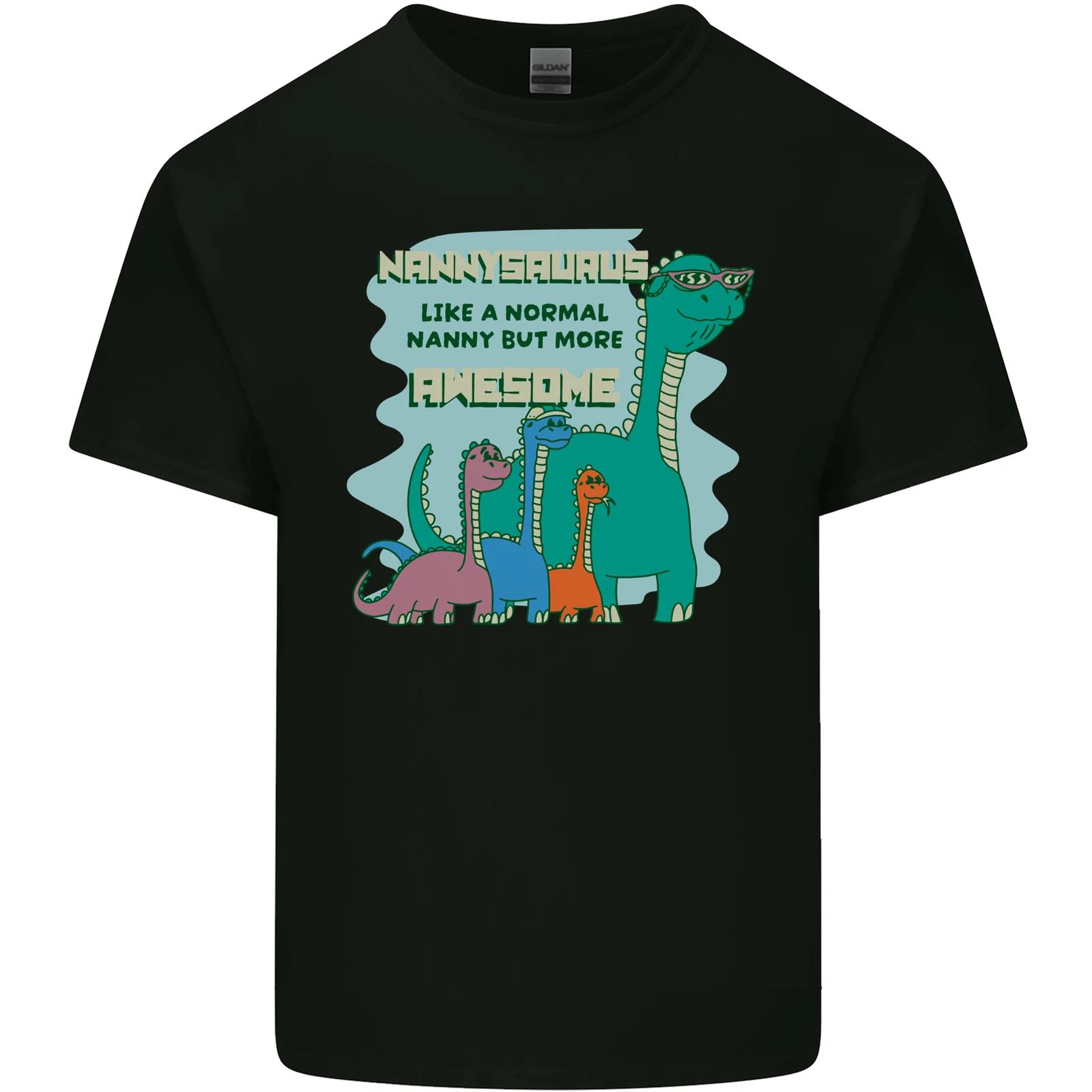 Nanny-saurus Funny Dinosaur Grandkids Kids T-Shirt Childrens L