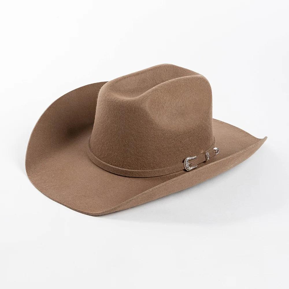 Big Size Wome Men Black Real Wool Fedora Blue Hot Pink  Western Cowboy Hat Gentleman Jazz Sombrero Hombre Cap Dad Cowgirl Hats