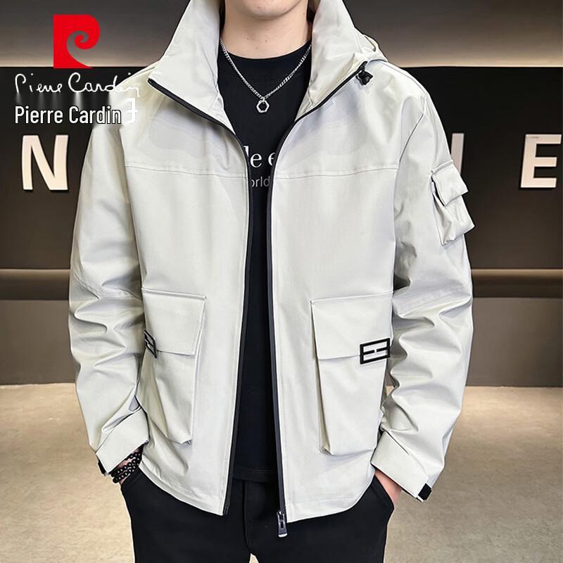 Pierre Cardin Men's Casual Hooded Utility Jacket